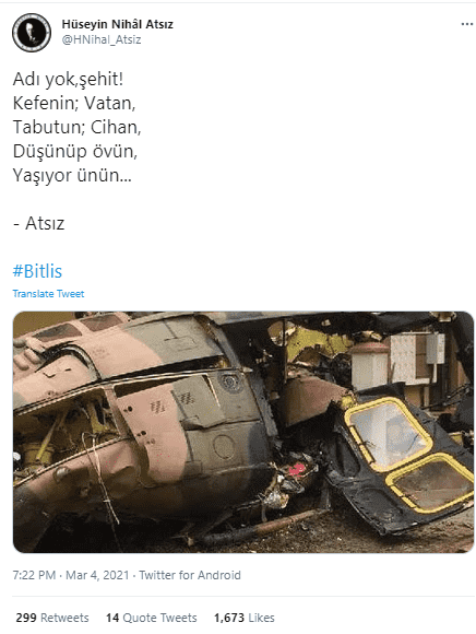 bitlis helikopter kaza fotograf iddia gorsel