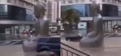 Video sele kapılan Buda heykelini mi gösteriyor?
