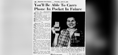 1963 tarihli bir gazetede cep telefonunun gösterildiği iddiası