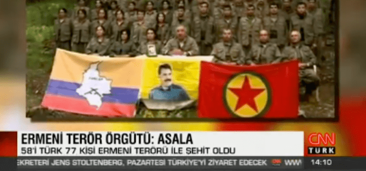 CNN Türk yayınında kullanılan görseldeki bayrağın ASALA’ya ait olduğu iddiası