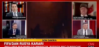 CNN Türk ekranında yayınlanan videonun Rusya Ukrayna çatışmasından olduğu iddiası