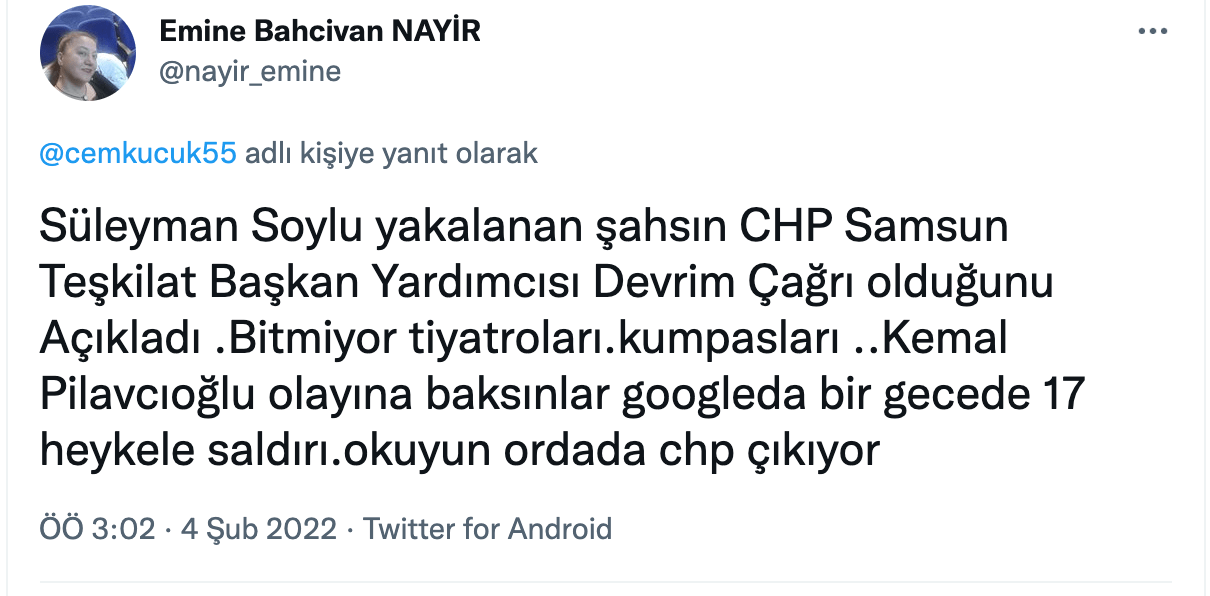 devrim cagri ilk paylasim twitter