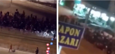 Does the video show the march in Ankara?