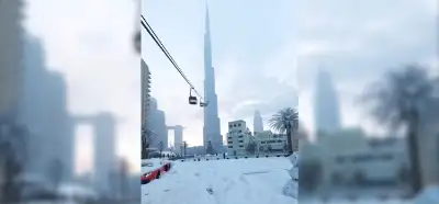 Video Dubai'deki kar yağışını mı gösteriyor?