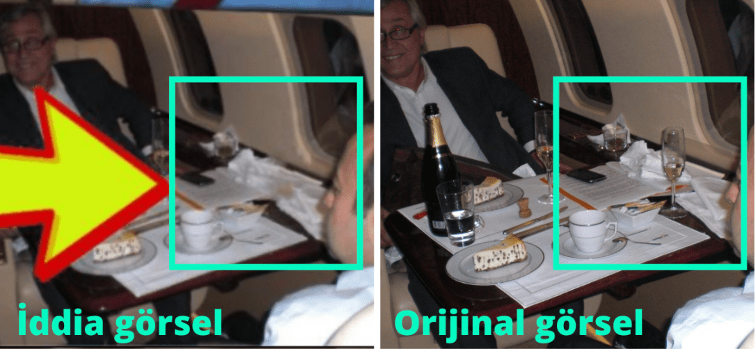 Egemen Bağış’ı uçakta gösteren fotoğraftaki şampanyanın montaj olduğu iddiası