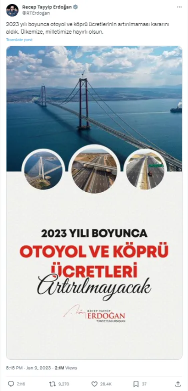 erdogan kopru yol vaat