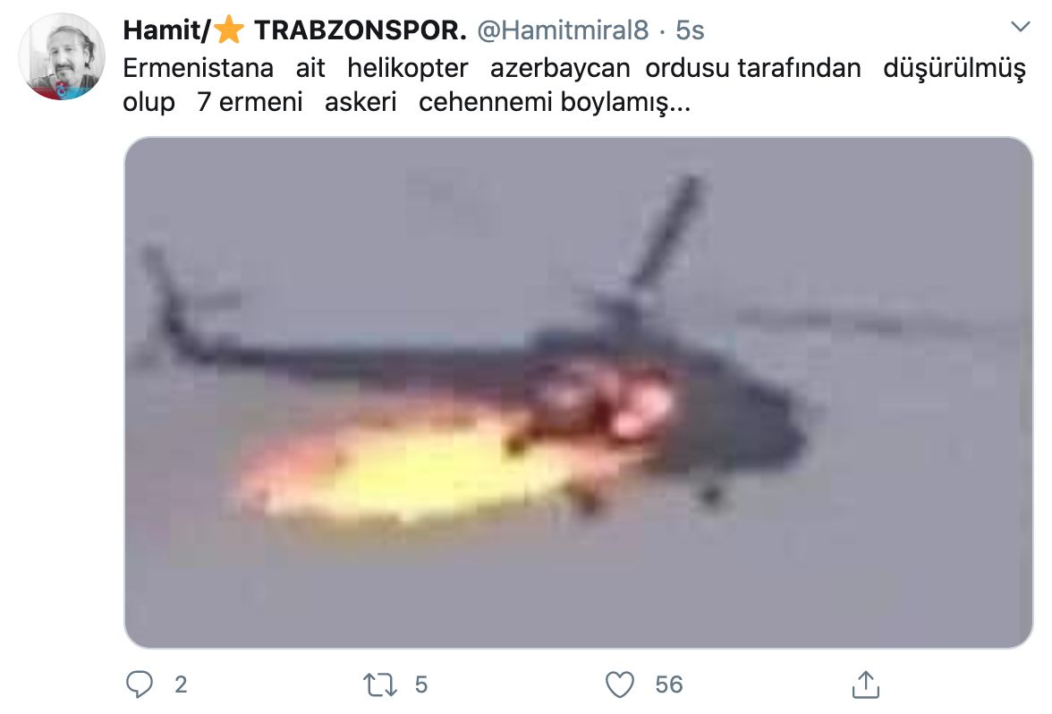 ermenistanhelikopterdustu fotonun azrbaycan ermnistan doyuslrind vurulan helikopteri gostrdiyi iddiasi