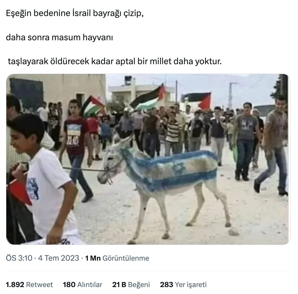 esek israil bayragi taslanarak olduruldu iddiasi