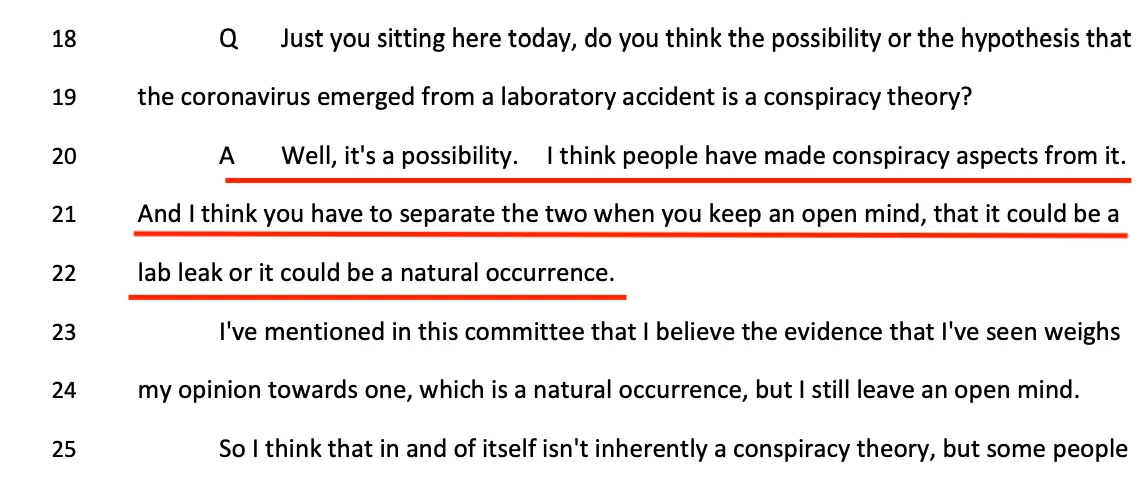 fauci lab leak