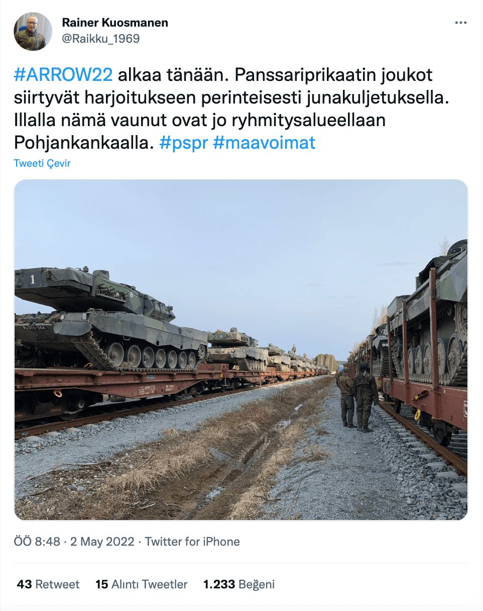 finlandiya albay twitter tank paylasimi