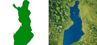 Finlandiya'da ülkenin şekline benzeyen bir göl mü var?