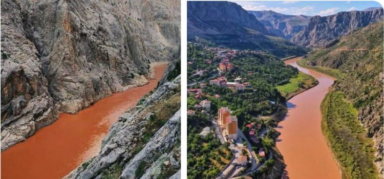 Fotoğrafların Fırat’ın güncel siyanür sızıntısı nedeniyle geldiği hali gösterdiği iddiası