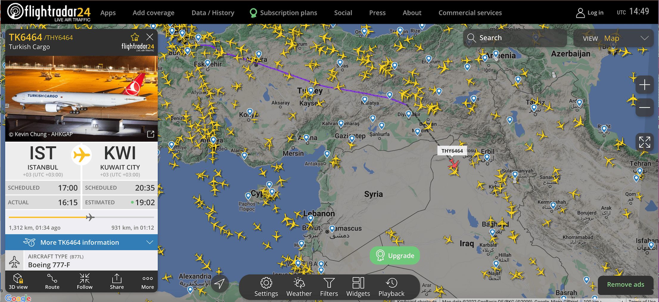 flightradar24 canli goruntu ist kuveyt