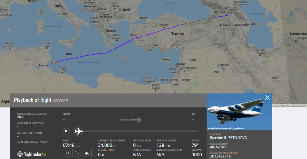 flightradarazerbaycanlibyaucus27eylul turkiynin azrbaycana 120 suriyali doyuscu gondrdiyini gostrdiyi iddia ediln snd