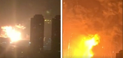 Görüntülerin Kharkov'da yaşanan şiddetli patlamaları gösterdiği iddiası