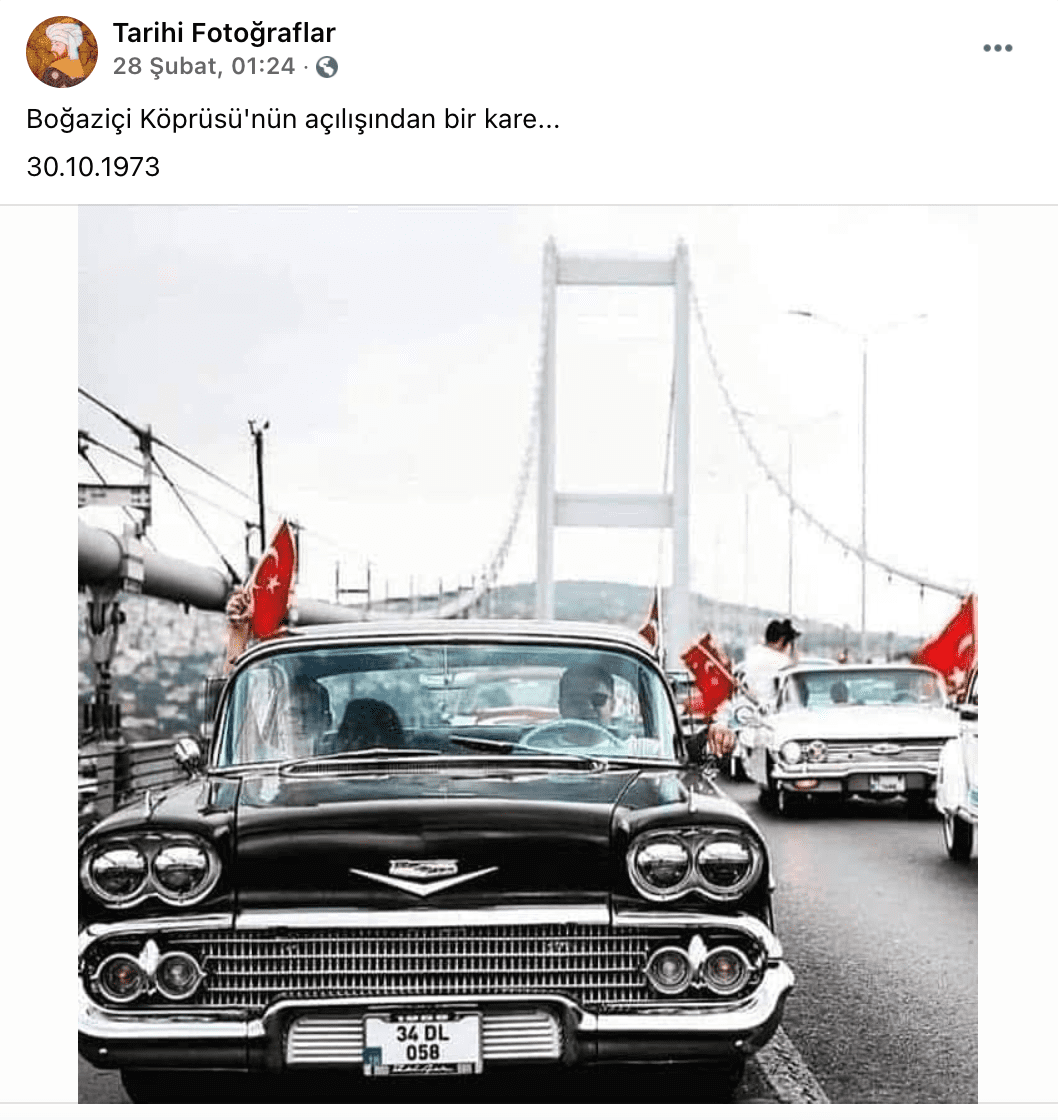 fotografin bogazici koprusu acilisindan oldugu iddiasi