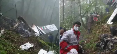 Fotoğrafların İran Cumhurbaşkanı Reisi'yi taşıyan helikopterin enkazını gösterdiği iddiası