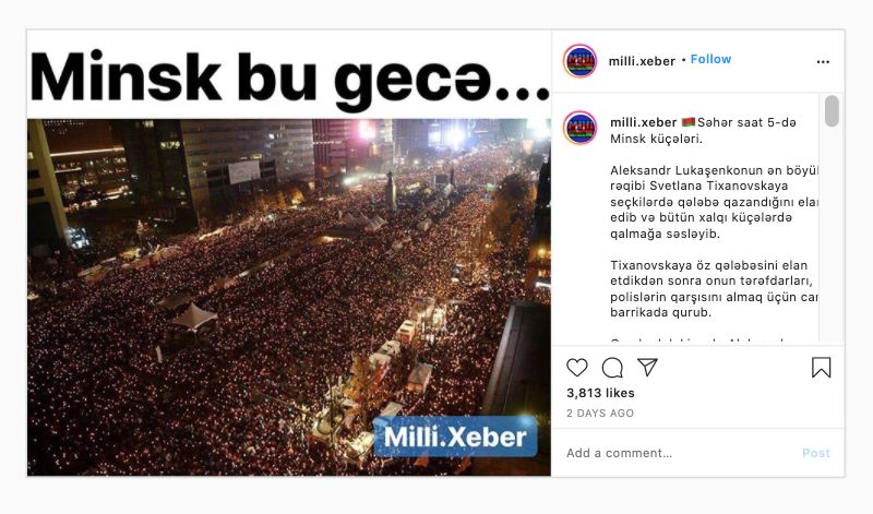 fotonun belarusdaki seckidn sonra etiraz aksiyasini gostrdiyi iddiasi 1