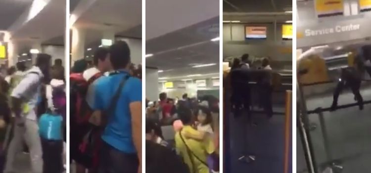 Videonun havalimanında həyat yoldaşının baş örtüsünü açmağa çalışdıqları üçün polisləri döyən Türkiyə vətəndaşını göstərdiyi iddiası