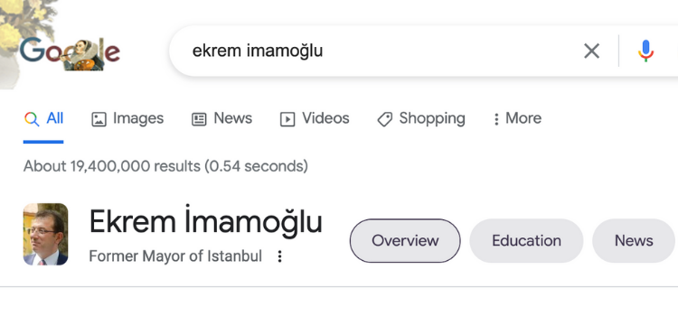 Google'da Ekrem İmamoğlu'nun eski belediye başkanı olarak görüldüğü iddiası