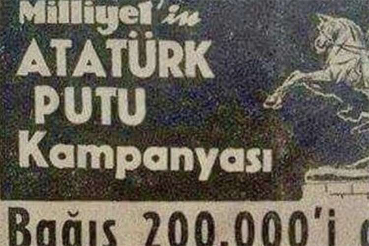 Görselin Milliyet Gazetesi'nin Atatürk Putu Kampanyası kupürünü gösterdiği iddiası