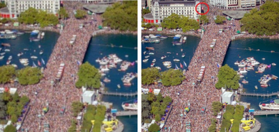 İtalya'daki aşı karşıtı protestoyu gösterdigi iddia edilen fotoğraf