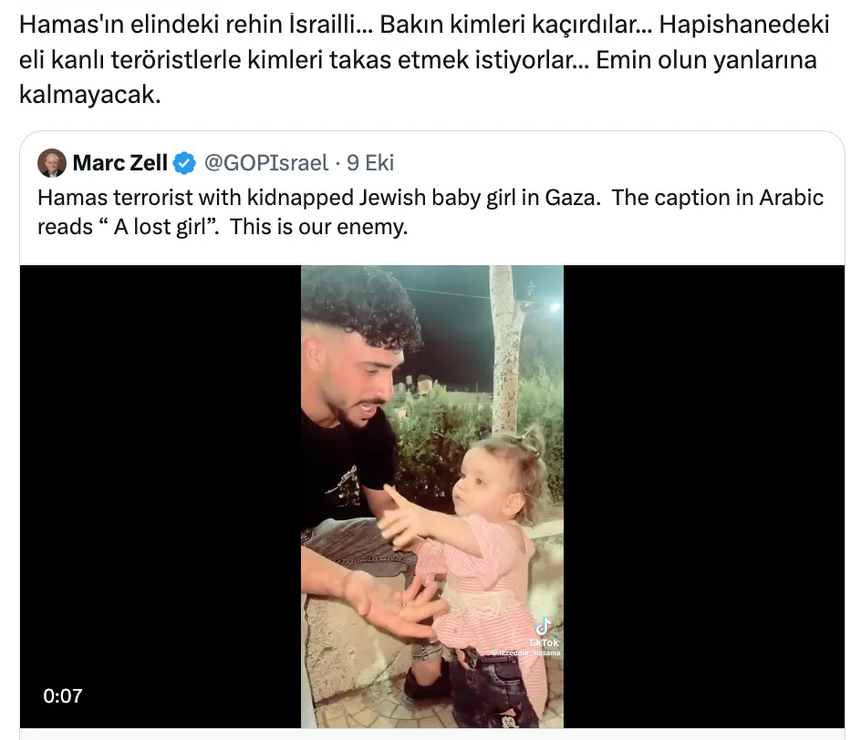 hamasin kacirdigi bebek iddiasi