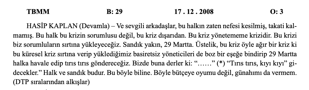 hasip kaplan tutanak