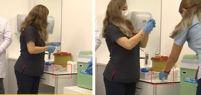 Videonun Koca Turkovac aşısı olurken enjektörün değiştirildiğini gösterdiği iddiası