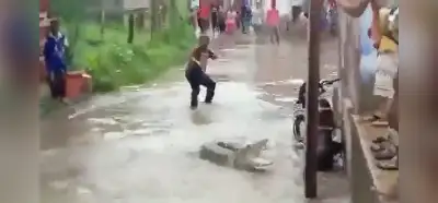 Hindistan’da sel bölgesini timsahın bastığını gösteren videonun güncel olduğu iddiası