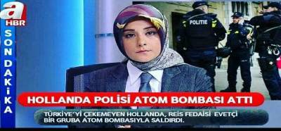 A Haber'in 'Hollanda polisi atom bombası attı' alt bandı kullandığı iddiası