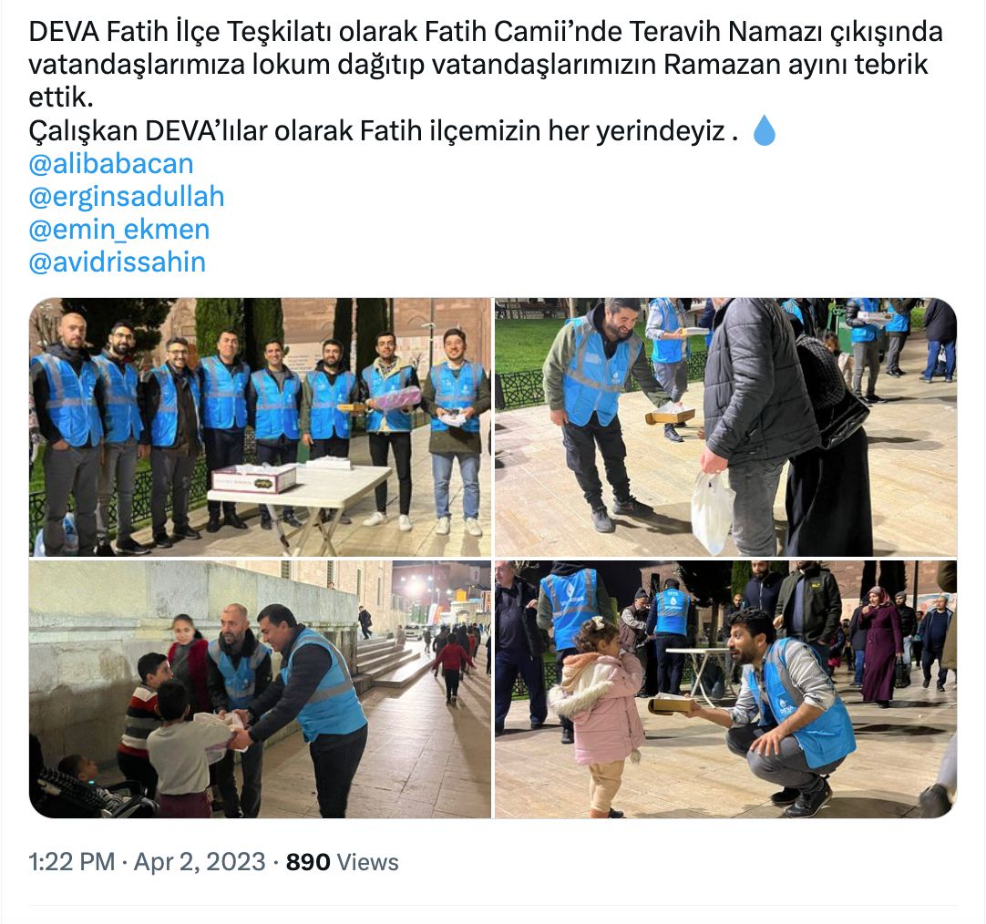 iftar sonrasi lokum dagitimi deva