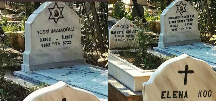 Fotoğraftaki mezar taşının İmamoğlu’nun ailesine ait olduğu iddiası
