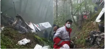 Fotonun İran prezidentini daşıyan helikopterin qalıqlarını əks etdirdiyi iddiası