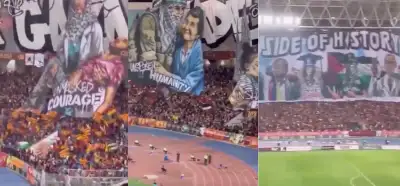 Video, İspanya'da tribünlerin Gazze'ye destek koreografisini mi gösteriyor?