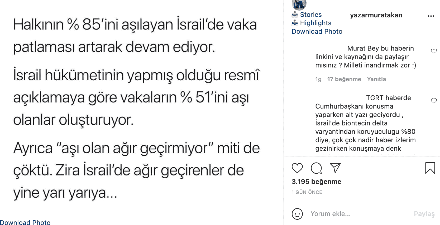 israilartancovid 19vakalari