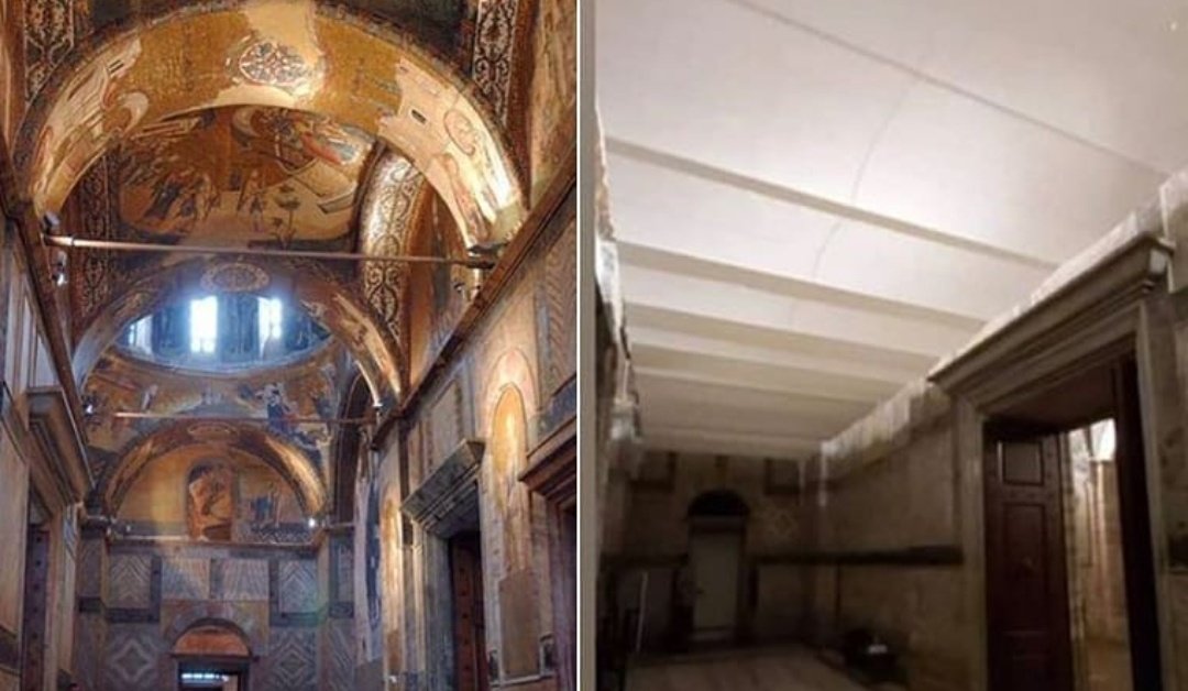 İstanbul'daki Kariye Müzesi'nin fresklerinin kapatıldığı iddiası