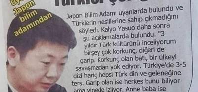Japon bilim insanının Türklerin “garip” olduğunu söylediği iddiası