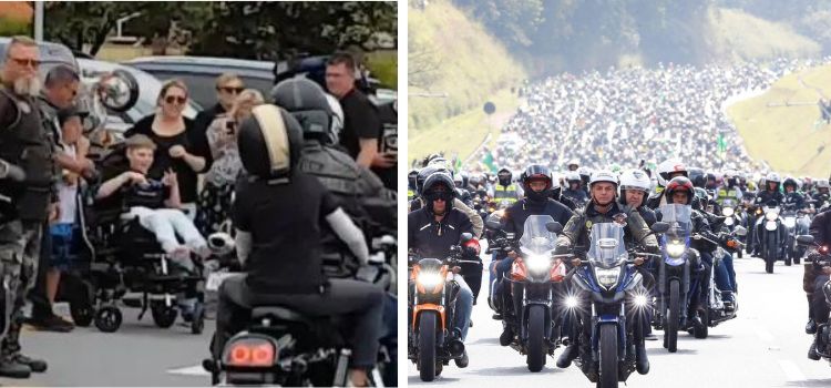 Videonun kanser hastası çocuk için geçit töreni yapan motosikletlileri gösterdiği iddası
