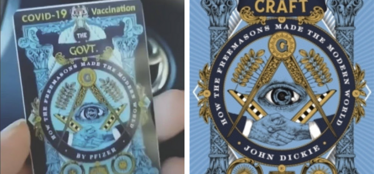 Görselin ABD’deki aşı kartlarında pagan semboller kullanıldığını gösterdiği iddiası