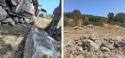 Bodrum Cennet Koyu’ndaki Cengiz İnşaat arazisinden arkeolojik kalıntılar çıktığı iddiası