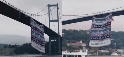 Boğaz köprüsüne battaniye asıldığını gösteren video gerçek mi?