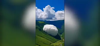 Video karaya oturan bir bulutu mu gösteriyor?
