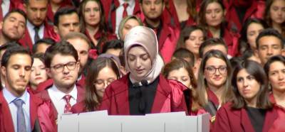 Çapa Tıp Fakültesi dönem birincisine atfedilen mezuniyet konuşması