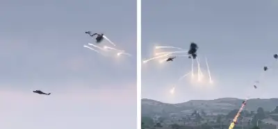 Videonun İsrail ordusuna ait iki helikopterin düşürüldüğü anları gösterdiği iddiası