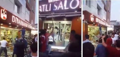Görüntülerin Kırşehir'de Diyarbakır Tatlı Salonu'na ismi nedeniyle düzenlenen saldırıyı gösterdiği iddiası