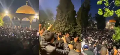 Video İran'ın saldırısının Mescid-i Aksa'da kutlandığını mı gösteriyor?