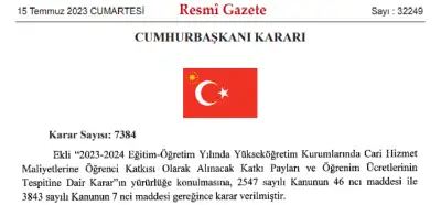 Resmi Gazete’de yayınlanan karar üniversite harçlarının geri getirildiğini mi gösteriyor?