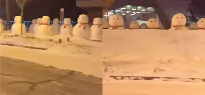 Video Ankara'da yapılmış kardan adamları mı gösteriyor?