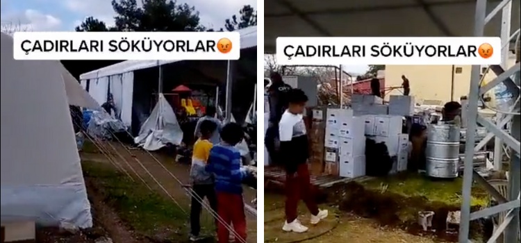 Videonun CHP'nin seçimden sonra Kahramanmaraş'ta çadırları söktüğünü gösterdiği iddiası